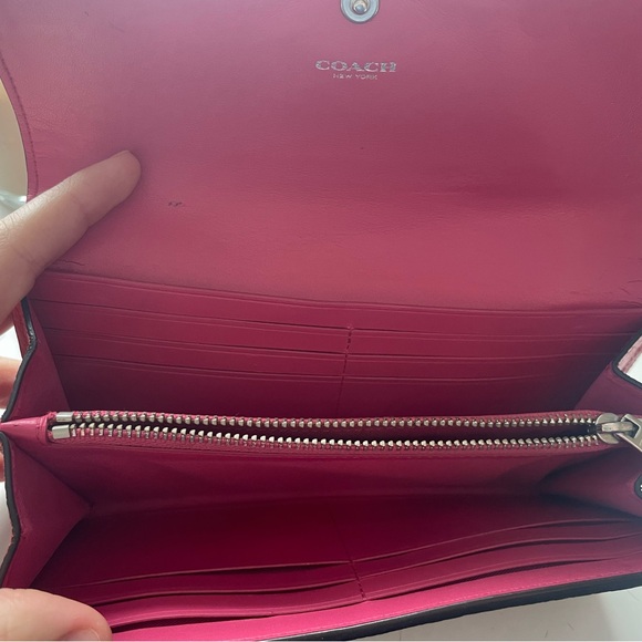 Coach Pink and Brown Leather Women's Bag - Picture 3 of 4